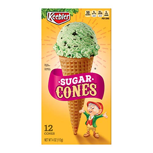 Keebler Ice Cream Cones, Sugar, 4 Oz 12 Ct