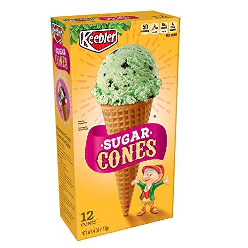Keebler Ice Cream Cones, Sugar, 4 Oz 12 Ct