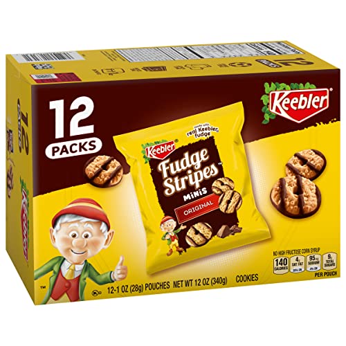 Keebler On-The-Go Fudge Stripes Cookies, 12Oz, 12Ct