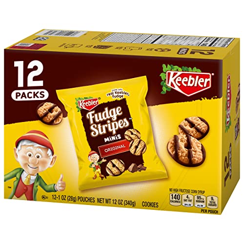 Keebler On-The-Go Fudge Stripes Cookies, 12Oz, 12Ct
