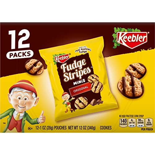 Keebler On-The-Go Fudge Stripes Cookies, 12Oz, 12Ct
