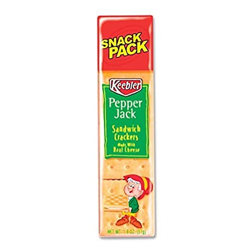 Keebler Snack Pack Sandwich Crackers, Pepper Jack, 12 Count Pac...