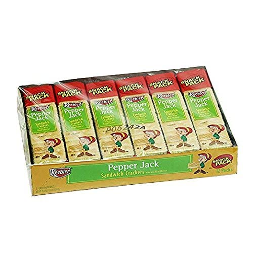 Keebler Snack Pack Sandwich Crackers, Pepper Jack, 12 Count Pac...