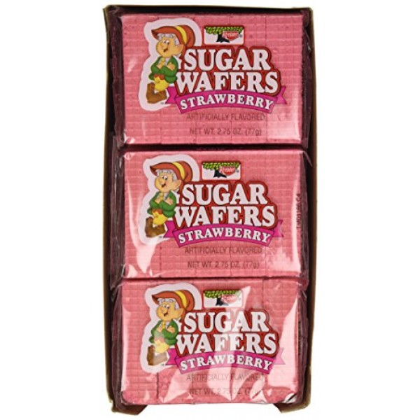 Keebler Strawberry Sugar Wafers Twelve 2.75 Ounce Packs