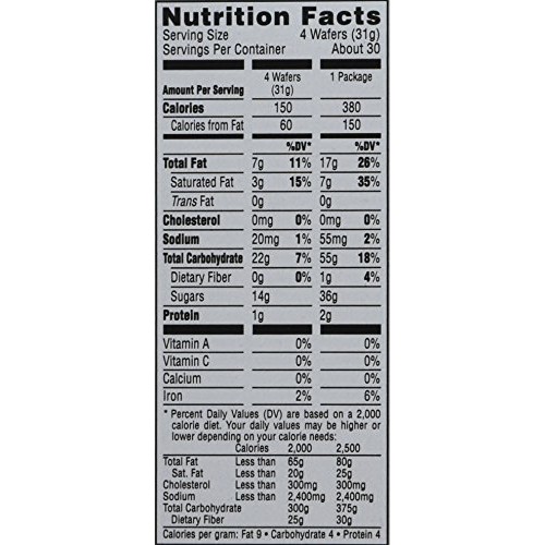 Keebler Sugar Wafer Vanilla, 2.75-Ounce Packages Pack of 36