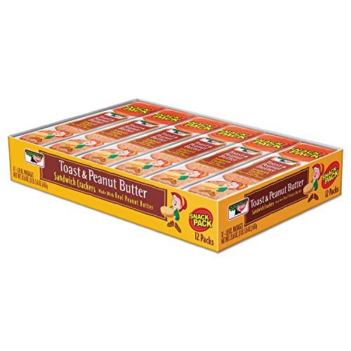 Keebler Toasty Crackers Peanut Butter Pack Of 12, 1.8 Oz., Ass