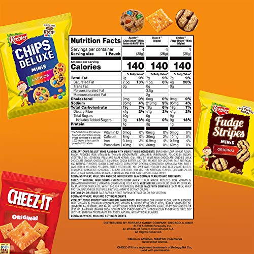 Keebler Variety Pack, Cheez-It, Mini Rainbow, Mini Fudge Stripes