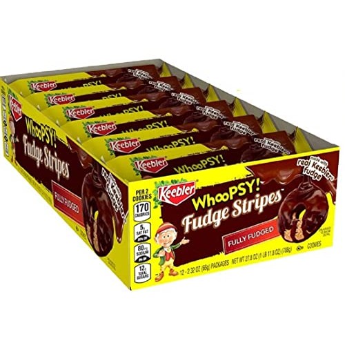 Keebler Whoopsy! Fudge Stripes Cookies, Four Cookies, 2.32 Ounce