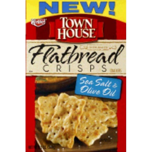 Town House, Flatbread Crips Sea Salt &Amp; Olive Oil Oven Baked Pac
