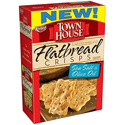 Town House Flatbread Crisps Crackers - 2 Pack - Sea Salt And Oli