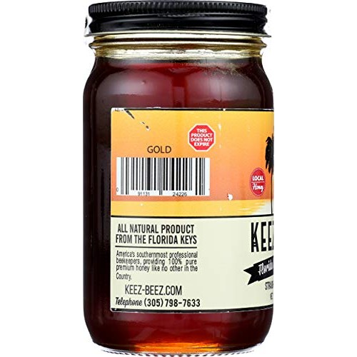 Keez Beez, Honey Raw Gold, 8 Ounce