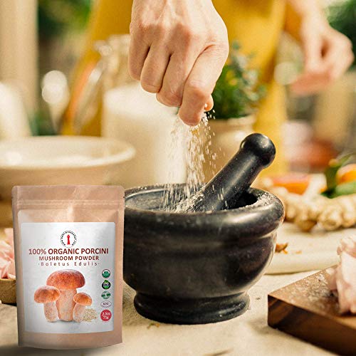 Organic Dried Porcini Mushroom Powder - 2.5 Oz Usda Certified -