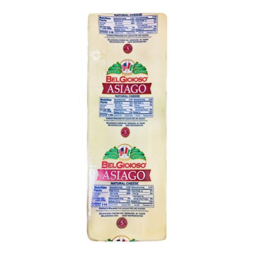 Belgioioso Asiago Cheese Crafted In Wisconsin 6.5-7 Pound Pack