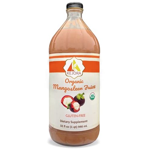 Kejora 32 oz USDA Organic Mangosteen Juice Glass Bottle- Gluten-...