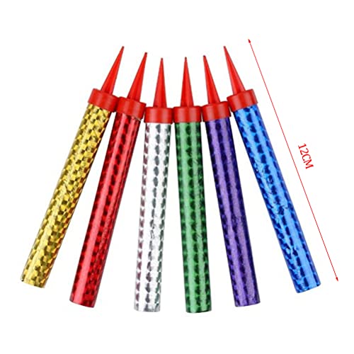 Kekafu 12Pcs Birthday Candles, Multi-Colored Cake Decorating Can