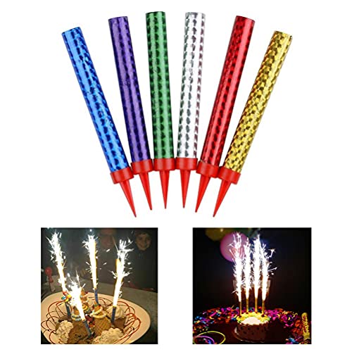 Kekafu 12Pcs Birthday Candles, Multi-Colored Cake Decorating Can