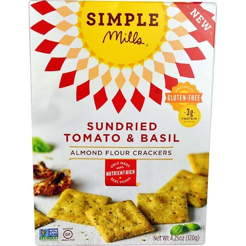 Simple Mills Almond Flour Crackers Gluten Free Sundried Tomato &Amp;