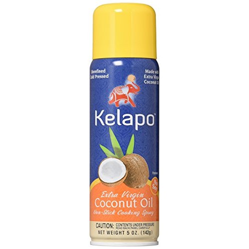 Kelapo Extra Virgin Coconut Oil, Cooking Spray, 5-Ounce Can