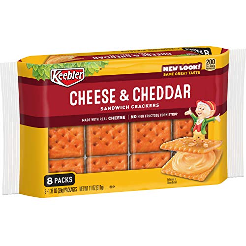 Keebler Cheese And Cheddar Sandwich Crackers, Single Serve, 1.38
