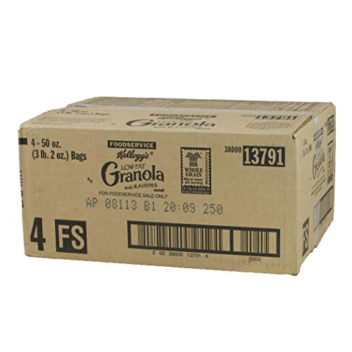 Kelloggs Low Fat Granola, Cereal, With Raisins, 50Oz 4 Count Kelloggs Low Fat Granola, Cereal, With Raisins, 50Oz 4 Count