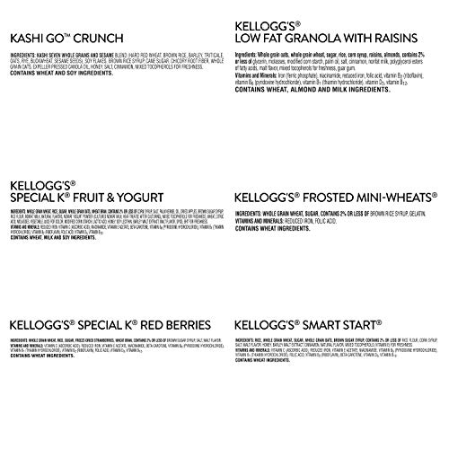 Kelloggs Wellness Assortments Breakfast Cereal In A Cup, Variet
