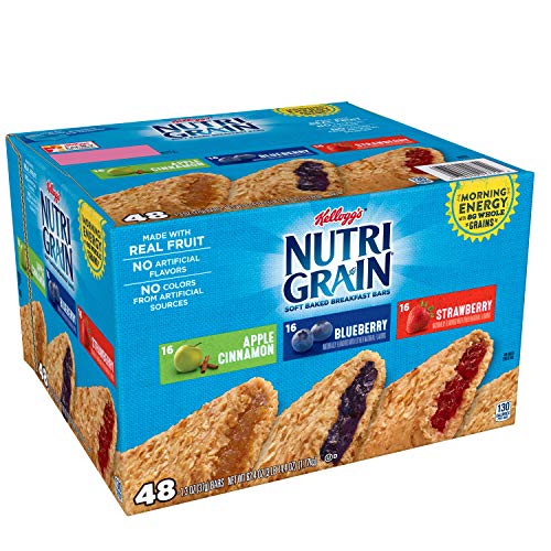 Kelloggs Nutri-Grain, Soft Baked Breakfast Bars, Variety Pack,