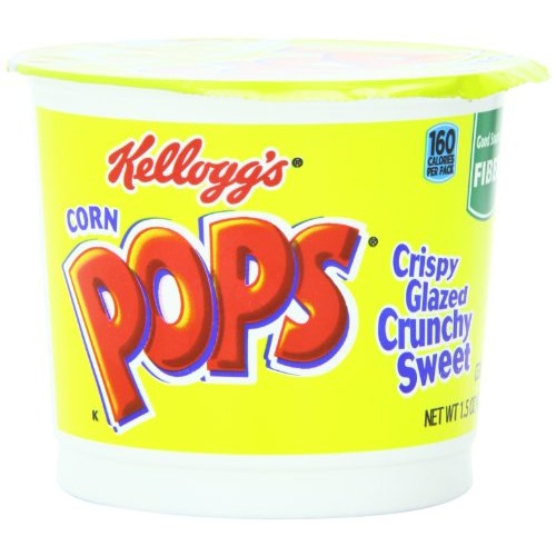 Kelloggs Corn Pops Breakfast Cereal, 1.5 Ounce Single Serve Cup