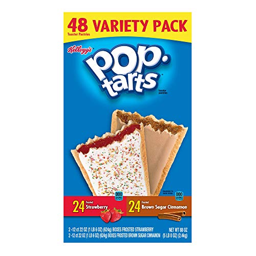 Kelloggs Pop Tarts Strawberry And Brown Sugar Variety Pack, 48 Ct.