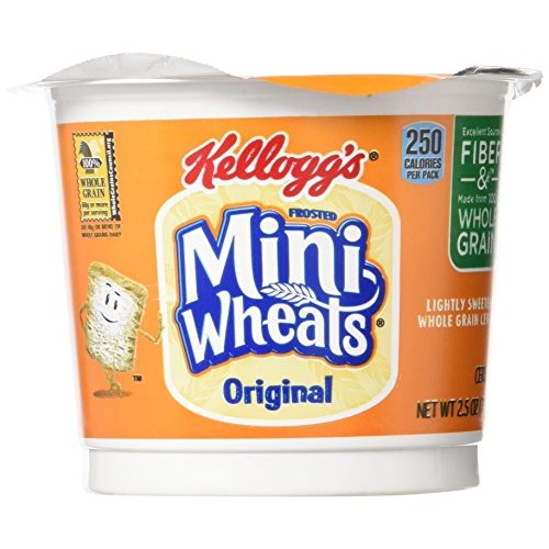 Kelloggs Breakfast Cereal, Frosted Mini Wheats, Single-Serve, 6
