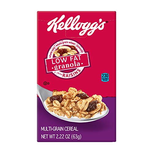 Kelloggs Breakfast Cereal, Low Fat Granola With Raisins, Low Fa