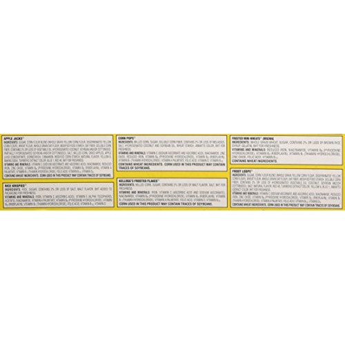 Kelloggs Cereal Jumbo Assortment Pack, 32.7 Oz, 30 Mini Boxes