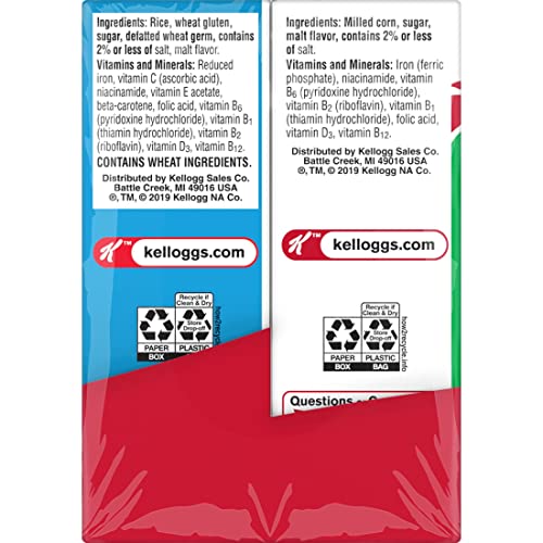Kelloggs Cold Breakfast Cereal, Single Serve, Variety Pack, 10....