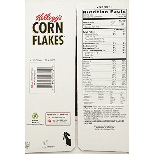 Kelloggs Corn Flakes, 43 Ounce