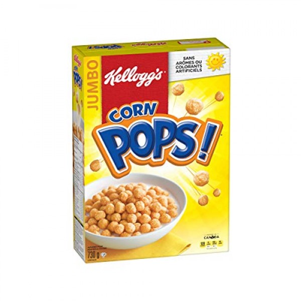 Kelloggs Corn Pops Cereal Jumbo Size 730 Gram 25.75 Ounces Impo