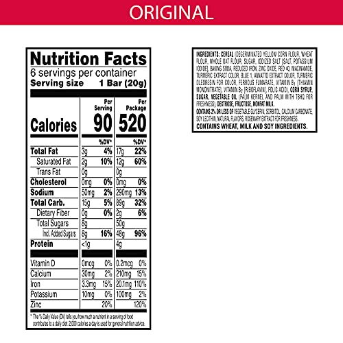 Kelloggs Cereal Bars -On The Go Snack Food, Froot Loops, 6.4 Oz