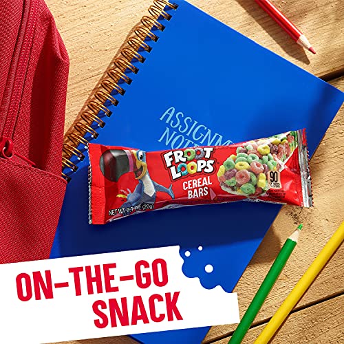 Kelloggs Cereal Bars -On The Go Snack Food, Froot Loops, 6.4 Oz