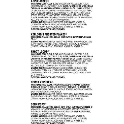 Kelloggs Fun Pak, Breakfast Cereal, Variety Pack, 8.56Oz Tray