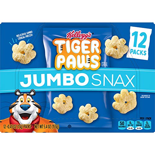 Kelloggs Tiger Paws Jumbo Snax, Cereal Snacks, Original, On The