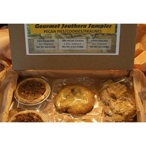 Gourmet Southern Sampler/Gift Box With Two Pecan Pies - Two Gian