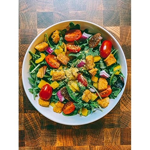 Kellys Croutons, Gourmet Cheezy Garlic, 3-Pack, 7Oz Each. Dairy