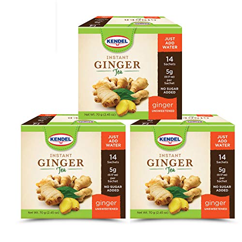 Kendel Instant Ginger Tea Unsweetened, Caffeine Free Sugar Free ...