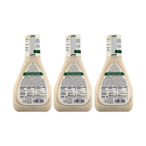 Kens Steak House Dressing Lite Creamy Caesar 16 Ounce Pack Of 3