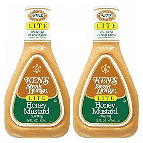 Kens Steak House Honey Mustard Lite Dressing 16 Oz. Pack Of 2
