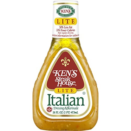 Kens Steak House Lite Italian Dressing &Amp; Marinade 16 Fl Oz, Pa