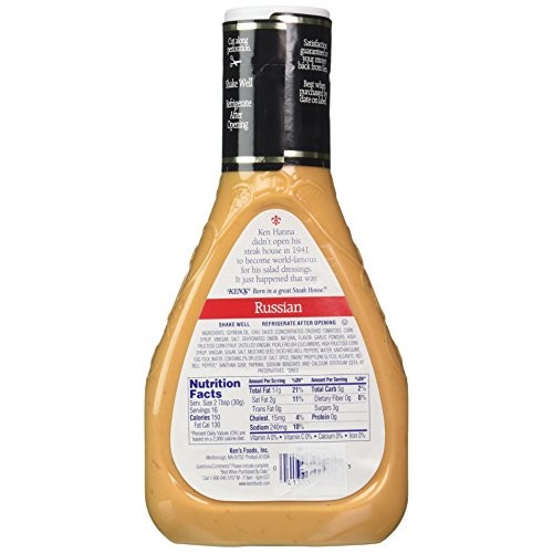 Kens Steakhouse Russian Salad Dressing Pack Of 2 16 Oz Bottles