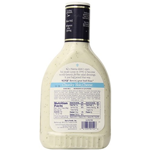 Kens Steak House Chunky Blue Cheese Dressing, 32 Fluid Ounce