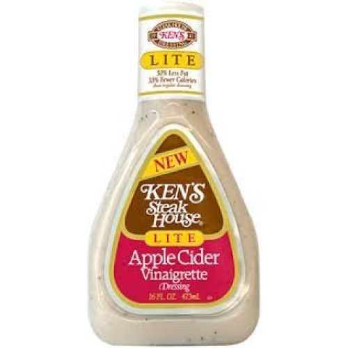 Kens Steak House Lite Apple Cider Vinaigrette Salad Dressing 16