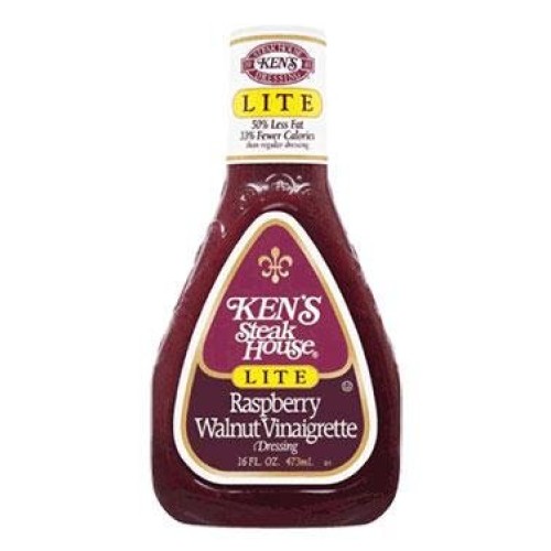 Kens Steak House Lite Raspberry Walnut Vinaigrette Dressing, 16