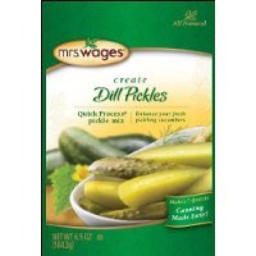 Mrs. Wages Quick Process Dill Pickle Canning Mix, 6.5 Ounce Val