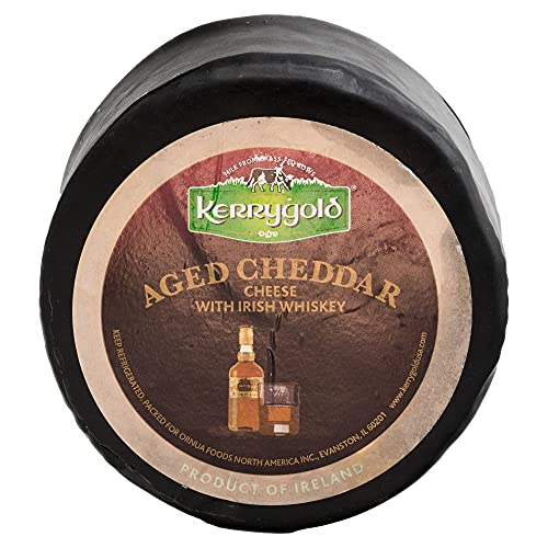 Kerrygold Aged Cheddar With Irish Whiskey - Whole Wheel 5 Pound Kerrygold Aged Cheddar With Irish Whiskey - Whole Wheel 5 Pound